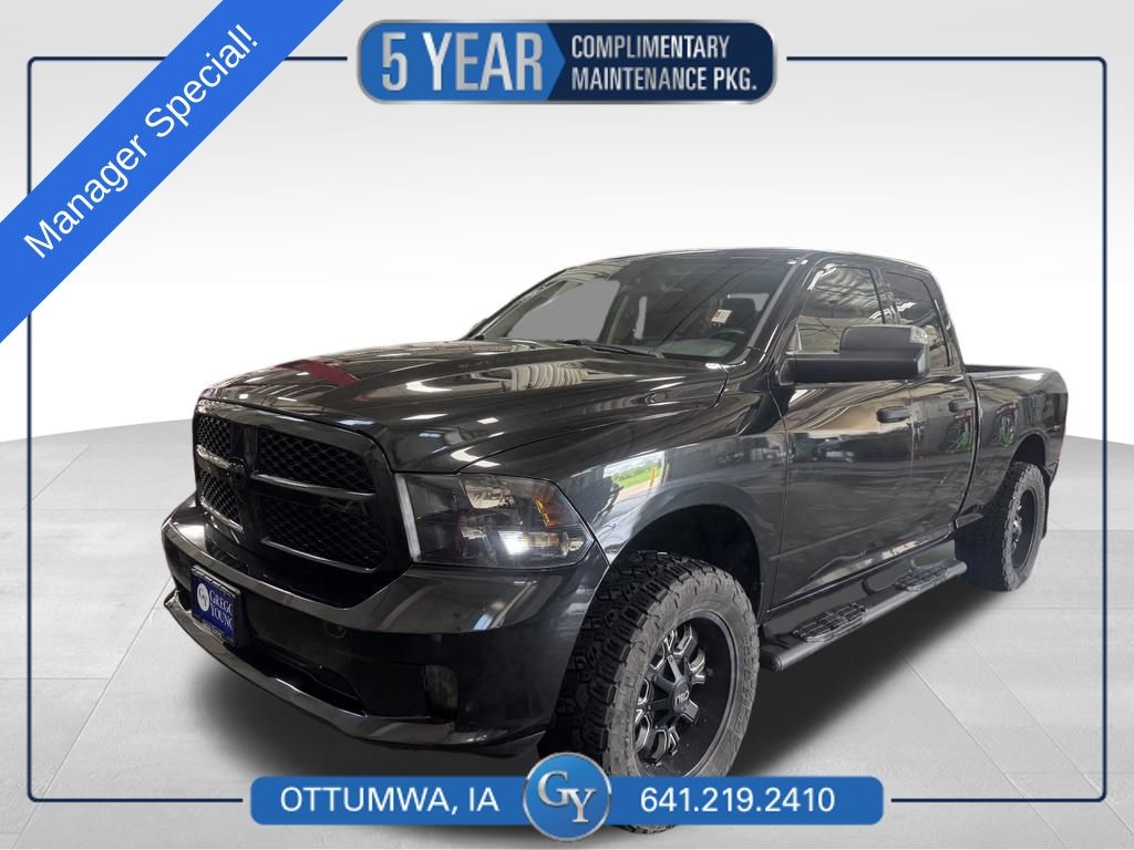 Brilliant Black Crystal Pearlcoat 2016 RAM 1500 Express Quad Cab 4WD Pickup Truck Four-Wheel Drive 8-Speed Automatic