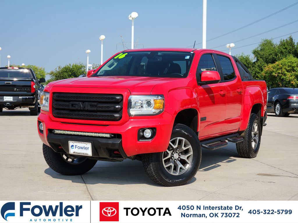 Cardinal Red 2016 GMC Canyon Pickup Truck Four-Wheel Drive 6-Speed Automatic