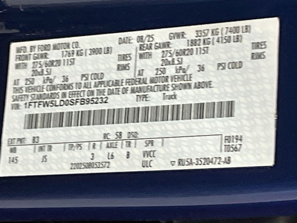 Used 2025 Blue Metallic Ford Lariat image 33
