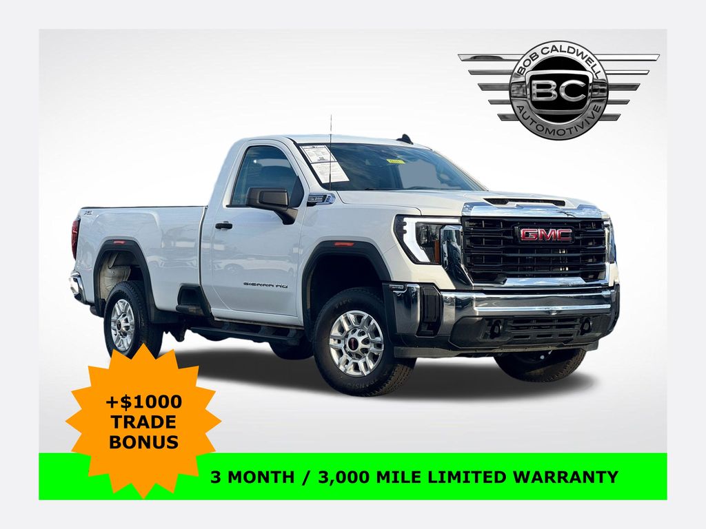 Summit White 2024 GMC Sierra 2500HD Pro Regular Cab LB 4WD Pickup Truck Four-Wheel Drive Automatic