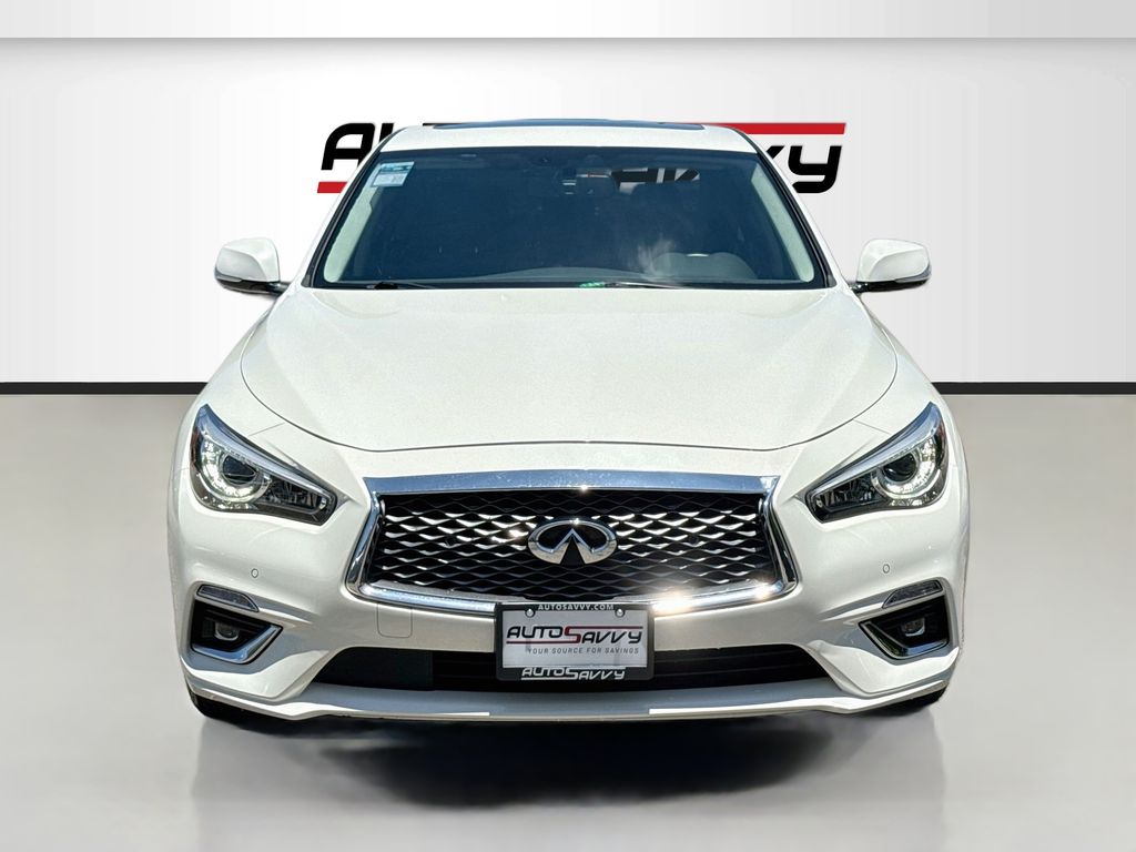 2023 INFINITI Q50 LUXE White at AutoSavvy Houston Northwest