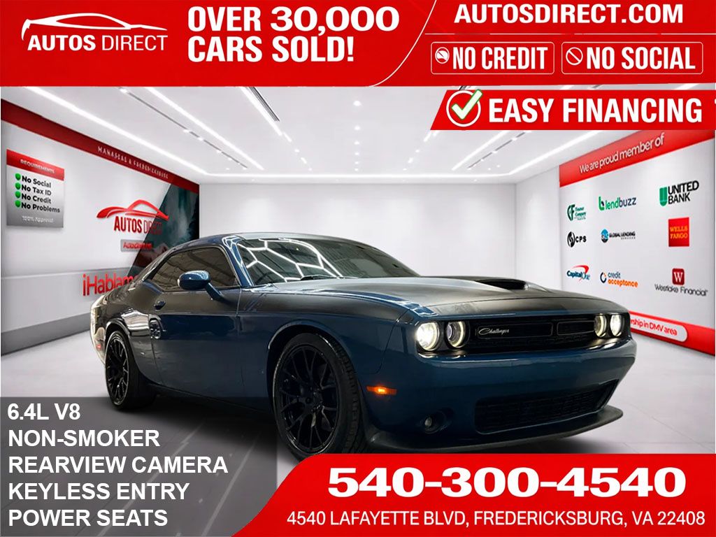 Blue (Frostbite) 2020 Dodge Challenger R/T Scat Pack RWD Coupe Rear-Wheel Drive 8-Speed Automatic