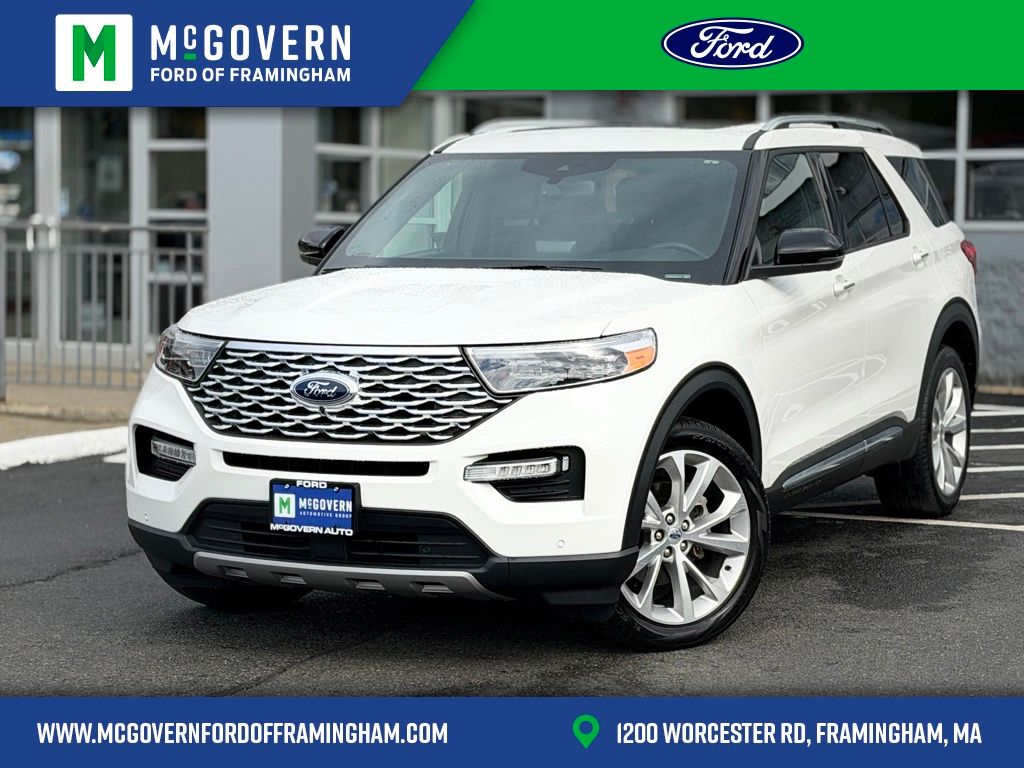 White Metallic 2023 Ford Explorer SUV / Crossover All-Wheel Drive Automatic
