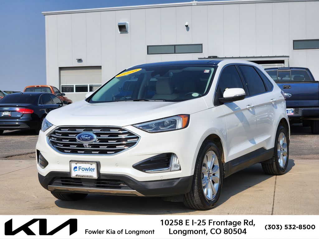 White Metallic 2020 Ford Edge SUV / Crossover All-Wheel Drive 8-Speed Automatic