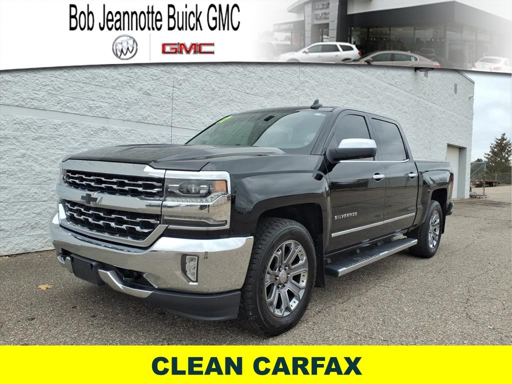 Black 2017 Chevrolet Silverado 1500 LTZ Crew Cab 4WD Pickup Truck Four-Wheel Drive Automatic
