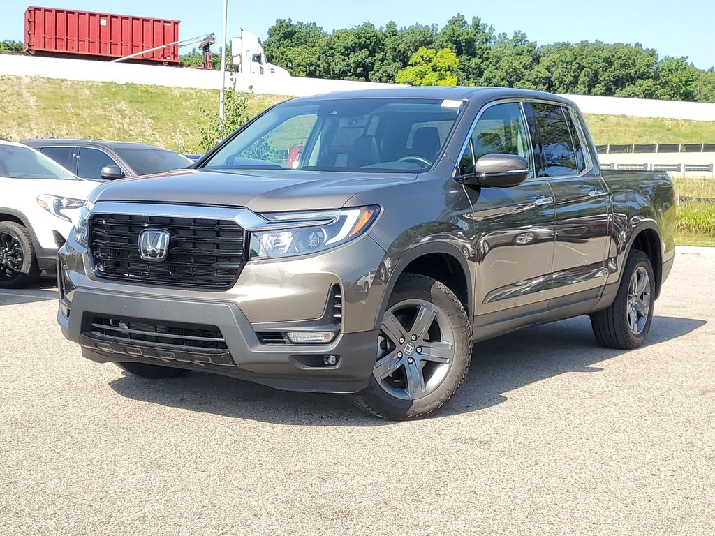Pacific Pewter Metallic 2022 Honda Ridgeline Pickup Truck All-Wheel Drive 9-Speed Automatic