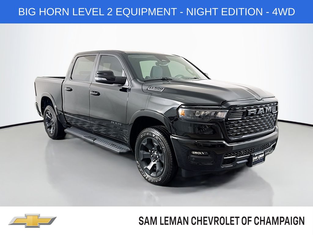 Diamond Black Crystal Pearlcoat 2026 RAM 1500 Pickup Truck Four-Wheel Drive 8-Speed Automatic
