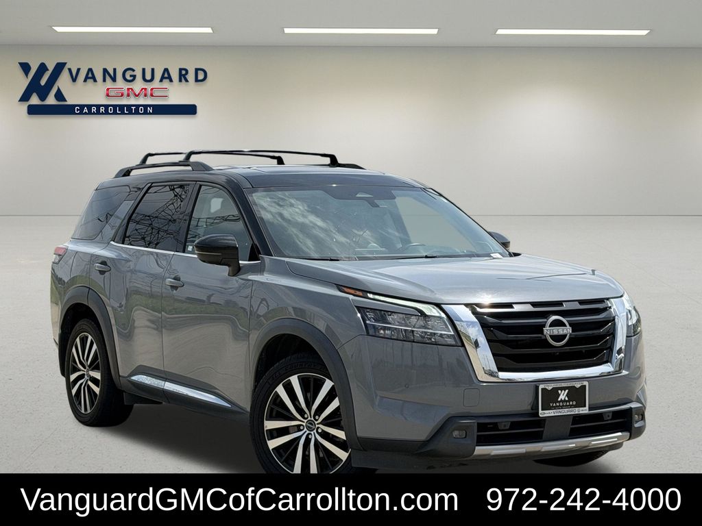 Solid Gray/Super Black 2023 Nissan Pathfinder SUV / Crossover All-Wheel Drive 9-Speed Automatic