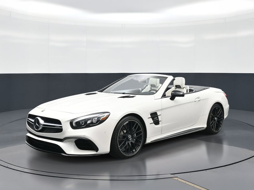 Polar White 2019 Mercedes-Benz SL-Class Convertible Rear-Wheel Drive 7-Speed Automatic