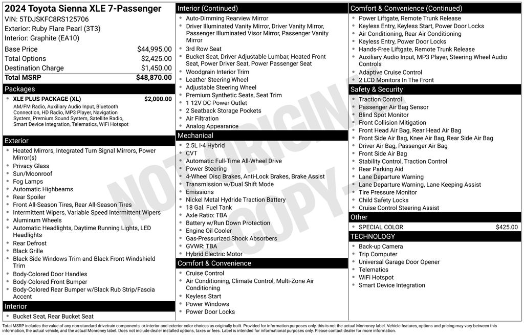 2024 Toyota Sienna XLE