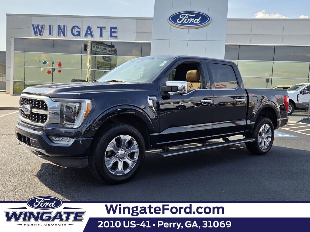Blue Metallic 2022 Ford F-150 Pickup Truck Four-Wheel Drive Automatic