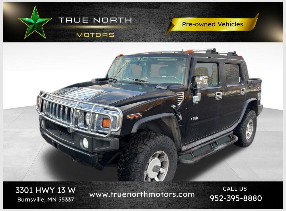 Black 2008 Hummer H2 SUT Base SUV / Crossover Four-Wheel Drive 6-Speed Automatic Overdrive