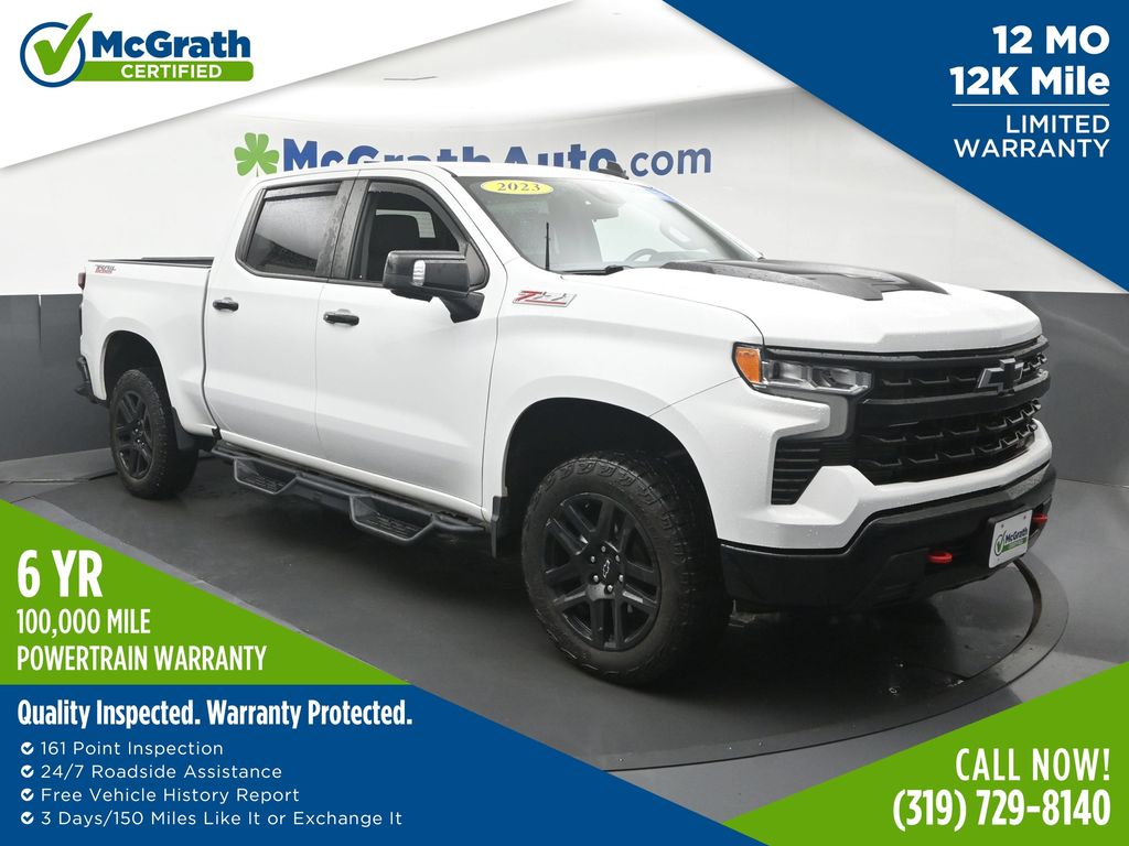 Summit White 2023 Chevrolet Silverado 1500 Pickup Truck Four-Wheel Drive Automatic