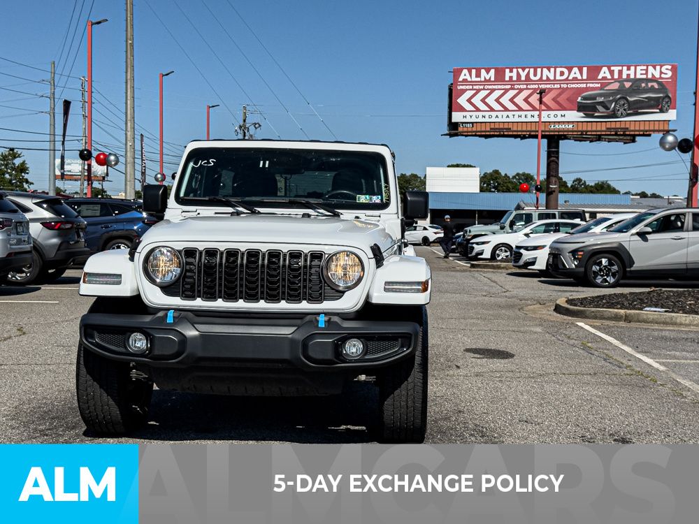 Used 2024 Bright White Clearcoat Jeep Sport S 4xe image 3