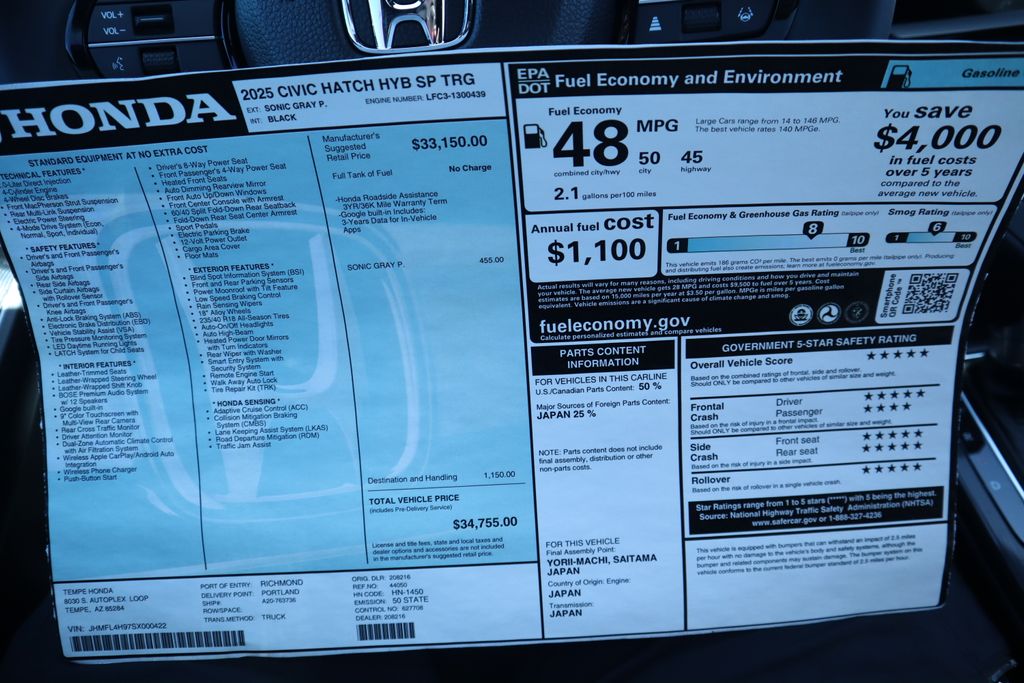 2025 Honda Civic Sport Touring 9