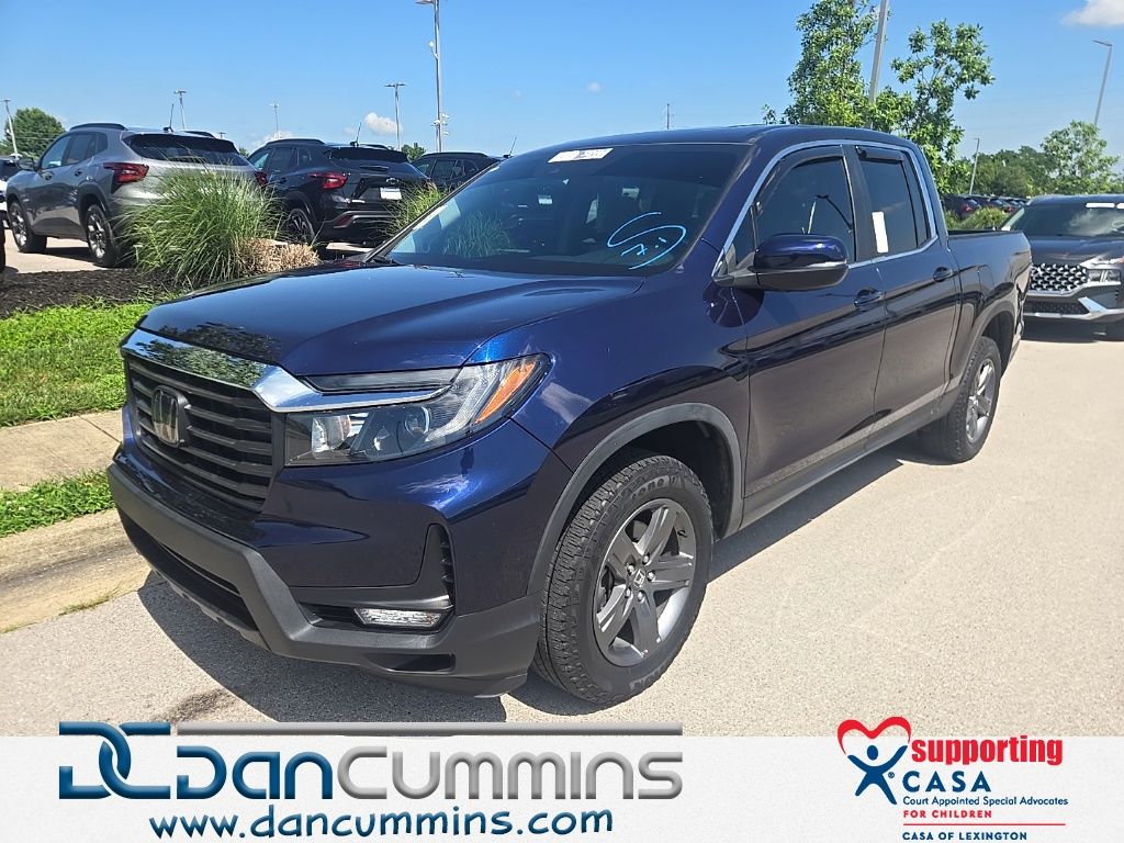 Blue 2022 Honda Ridgeline Pickup Truck All-Wheel Drive 9-Speed Automatic