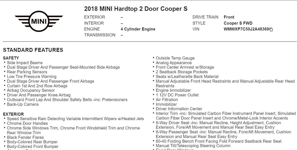 2018 MINI Cooper S Base 26