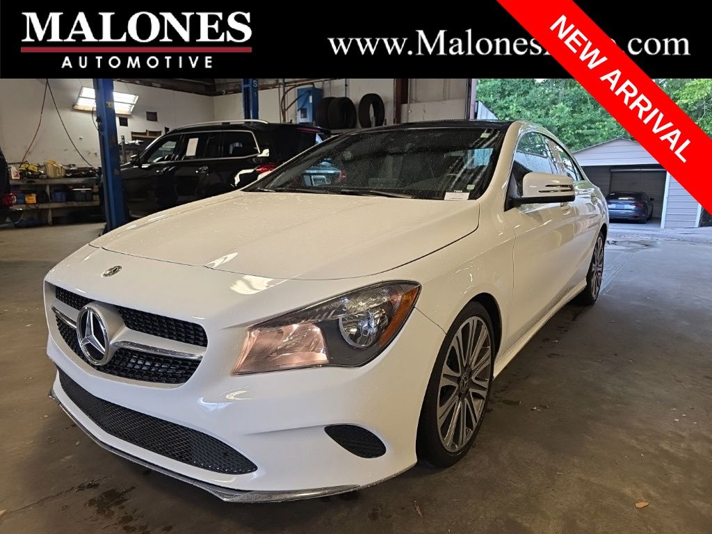 Polar White 2018 Mercedes-Benz CLA Sedan Front-Wheel Drive 7-Speed Dual Clutch