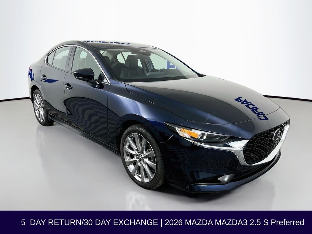 Deep Crystal Blue Mica 2026 Mazda MAZDA3 Sedan Front-Wheel Drive 6-Speed Automatic