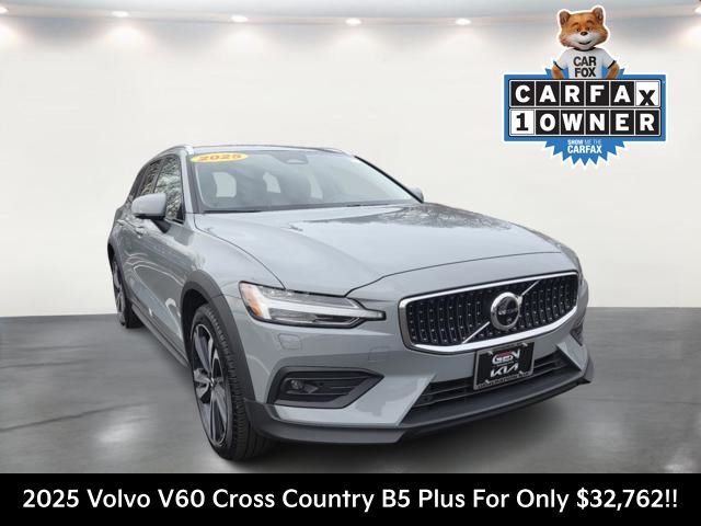 Gray (Vapour Grey Metallic) 2025 Volvo V60 Cross Country B5 Plus AWD Wagon All-Wheel Drive Automatic