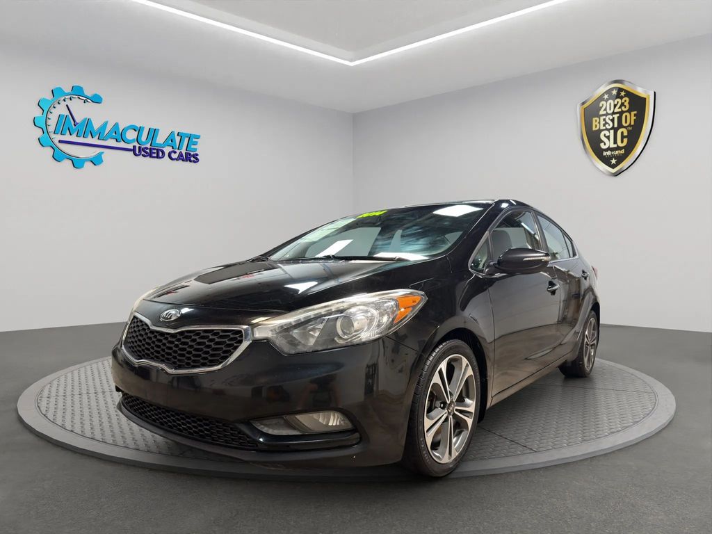 Aurora Black 2014 Kia Forte EX Sedan Front-Wheel Drive 6-Speed Automatic