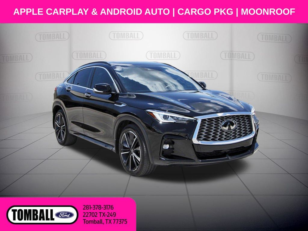 Black Obsidian 2022 INFINITI QX55 SUV / Crossover All-Wheel Drive Continuously Variable Transmission