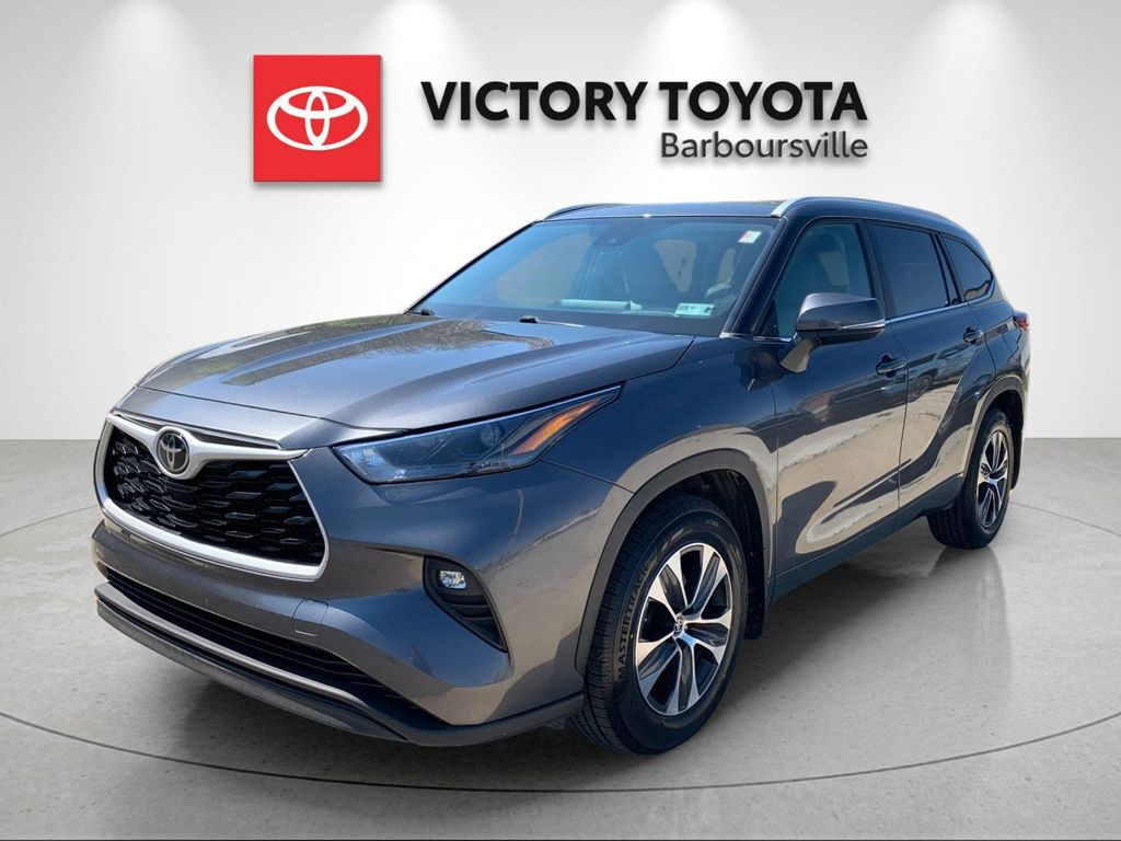 Magnetic Gray Metallic 2023 Toyota Highlander XLE FWD SUV / Crossover Front-Wheel Drive 8-Speed Automatic