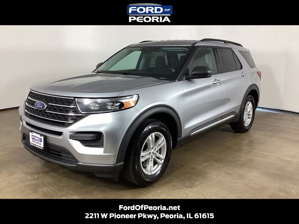 Iconic Silver Metallic 2022 Ford Explorer SUV / Crossover All-Wheel Drive Automatic