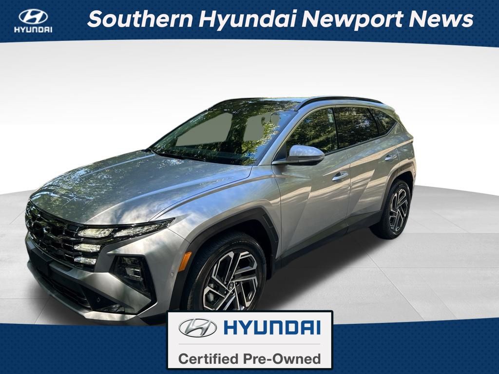 Shimmering Silver 2025 Hyundai Tucson Hybrid SUV / Crossover All-Wheel Drive 6-Speed Automatic