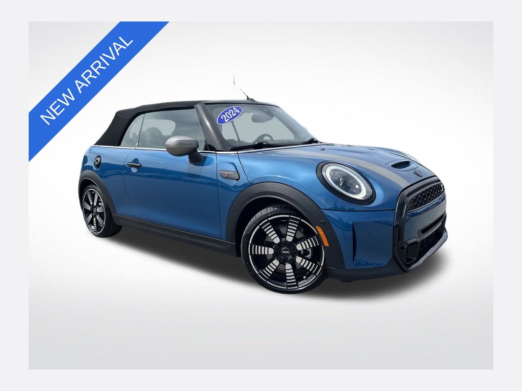 Island Blue Metallic 2024 MINI Cooper Convertible Front-Wheel Drive 7-Speed Automatic