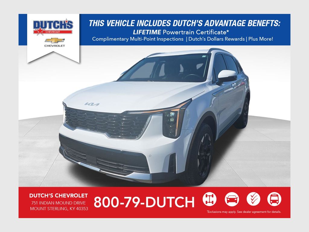 Glacial White Pearl 2025 Kia Sorento S AWD SUV / Crossover All-Wheel Drive 8-Speed Automatic