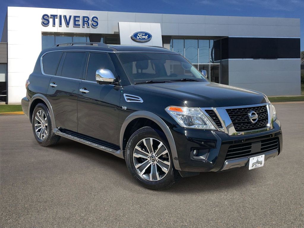 Super Black 2020 Nissan Armada SL 4WD SUV / Crossover Four-Wheel Drive 7-Speed Automatic