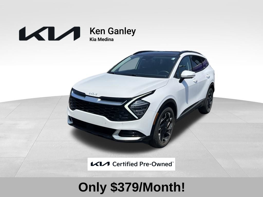 Glacial White Pearl 2023 Kia Sportage SUV / Crossover All-Wheel Drive 8-Speed Automatic