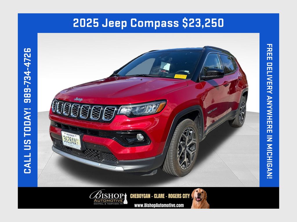 Red Hot Pearlcoat 2025 Jeep Compass SUV / Crossover Four-Wheel Drive 8-Speed Automatic