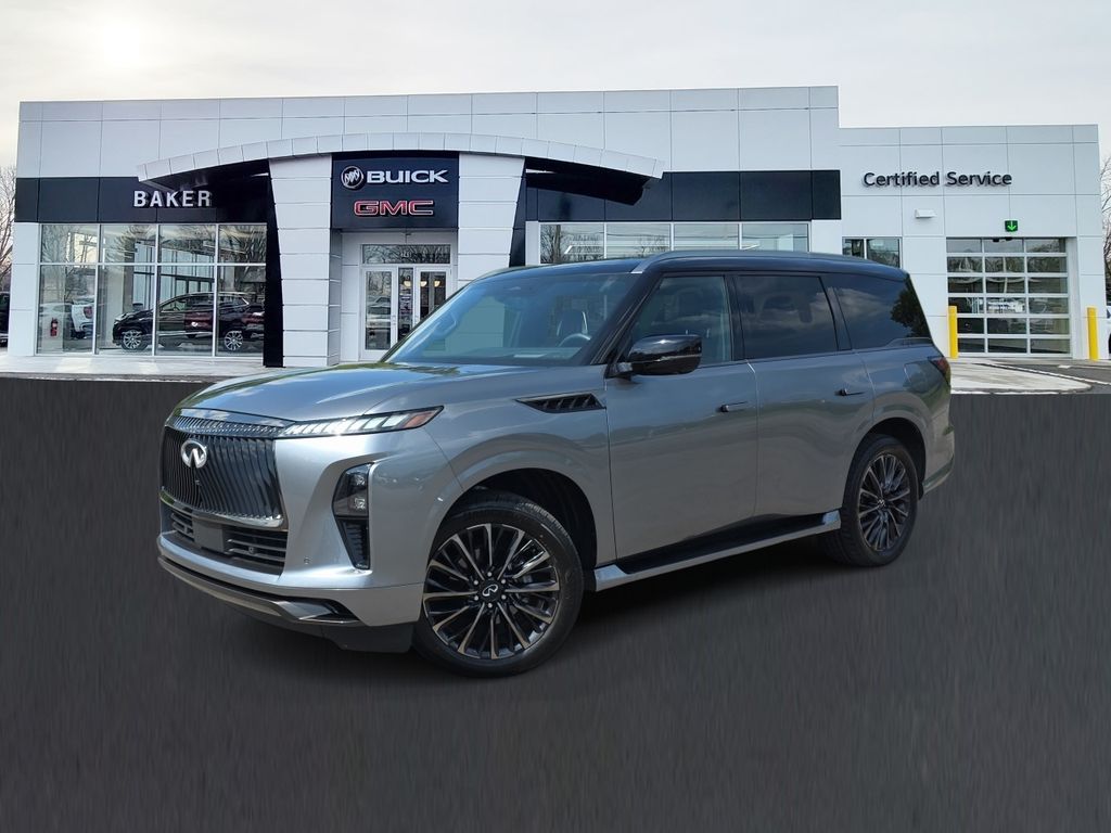 Dynamic Metal/Black Obsidian 2025 INFINITI QX80 SUV / Crossover All-Wheel Drive 9-Speed Automatic