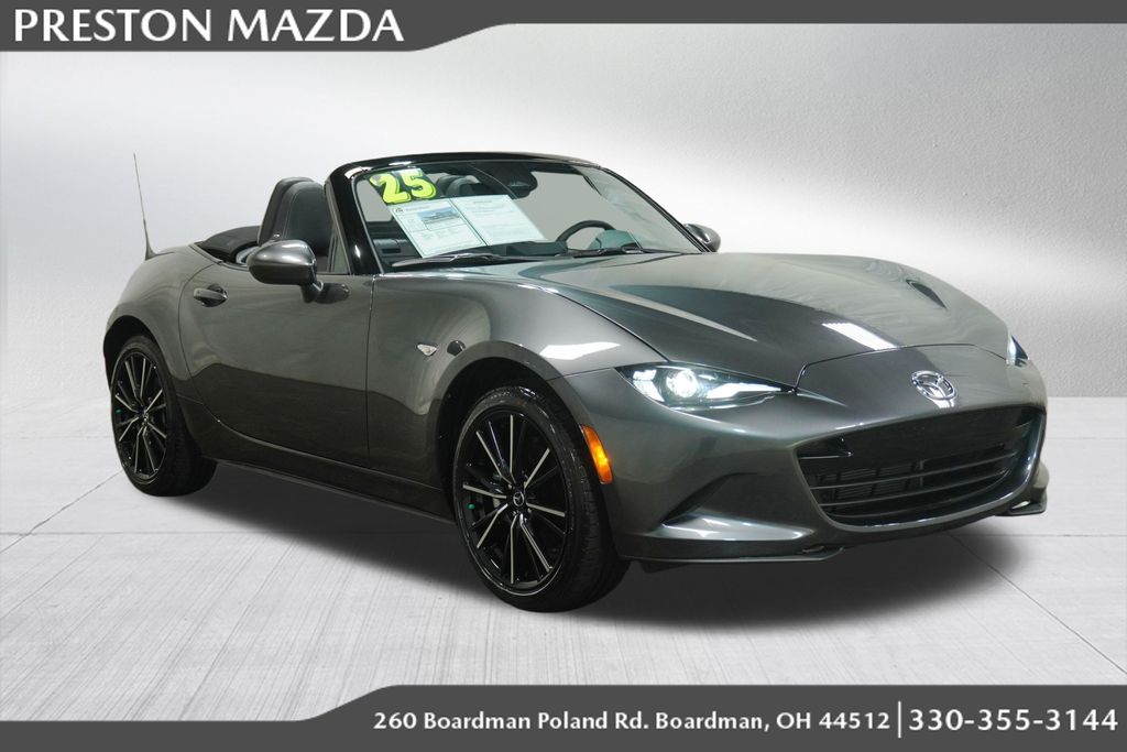 Machine Gray Metallic 2025 Mazda MX-5 Miata Convertible Rear-Wheel Drive 6-Speed Manual