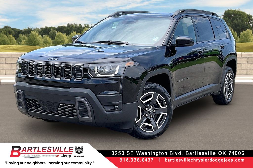 Diamond Black Crystal Pearlcoat 2026 Jeep Cherokee SUV / Crossover Four-Wheel Drive Continuously Variable Transmission