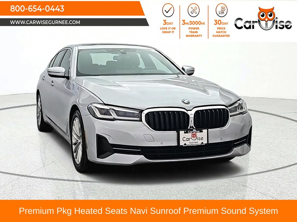 Glacier Silver Metallic 2021 BMW 5 Series Sedan All-Wheel Drive 8-Speed Automatic