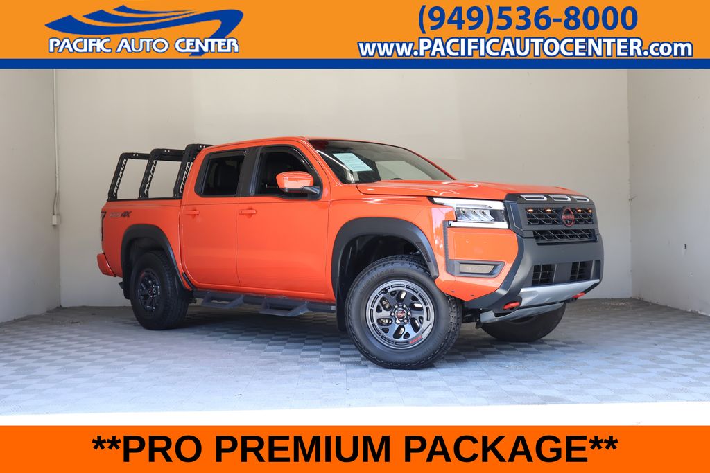 Afterburn Orange 2025 Nissan Frontier Pickup Truck Four-Wheel Drive 9-Speed Automatic Overdrive