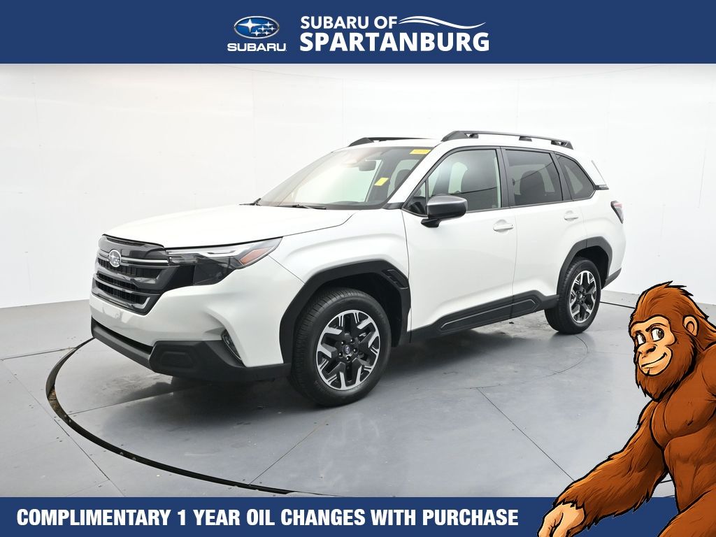Crystal White Pearl 2025 Subaru Forester SUV / Crossover All-Wheel Drive Continuously Variable Transmission