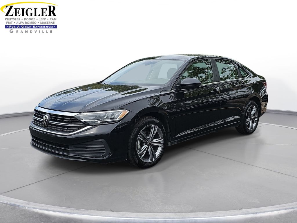 Deep Black Pearl 2024 Volkswagen Jetta Sedan Front-Wheel Drive 8-Speed Automatic