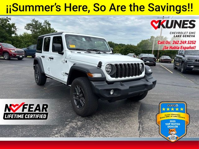 Bright White Clearcoat 2025 Jeep Wrangler SUV / Crossover Four-Wheel Drive 8-Speed Automatic