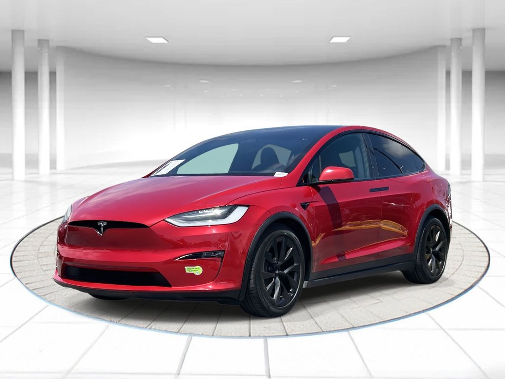 Red Multi-Coat 2022 Tesla Model X SUV / Crossover All-Wheel Drive 1-Speed Automatic