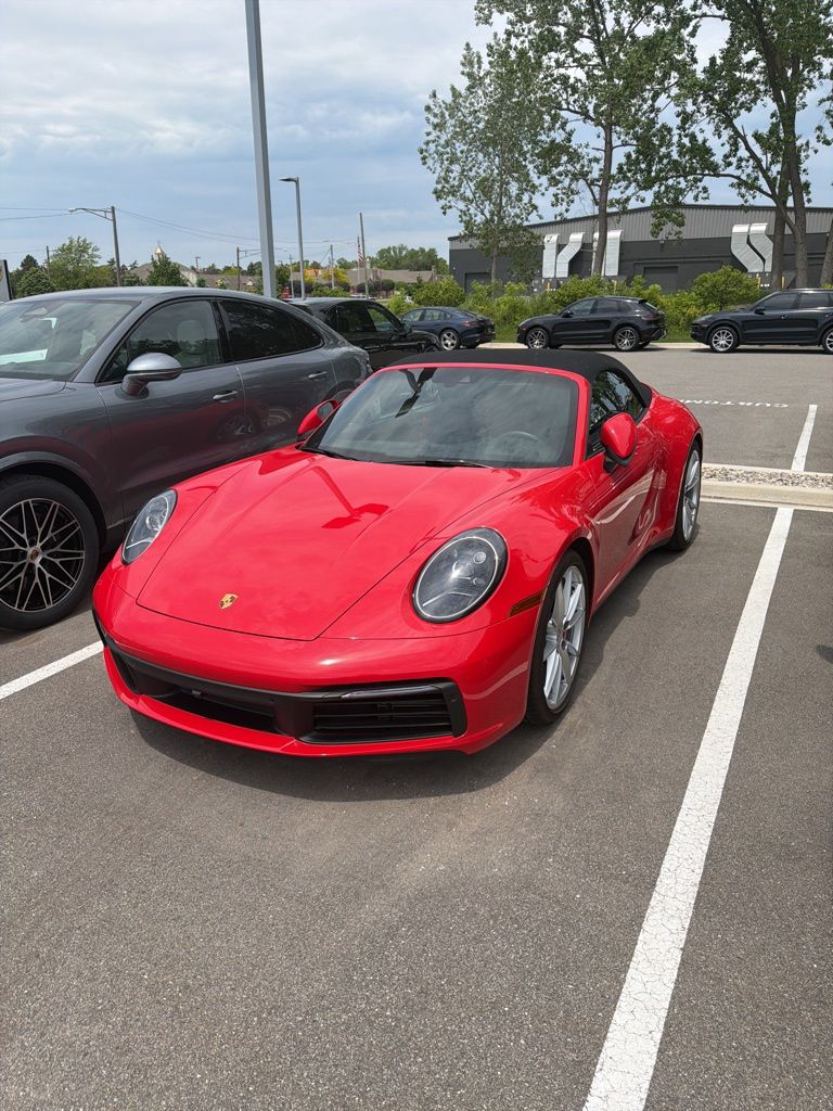 Red 2024 Porsche 911 Carrera S Cabriolet RWD Convertible Rear-Wheel Drive 7-Speed Manual