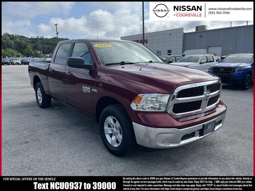 Red 2019 RAM 1500 Pickup Truck Four-Wheel Drive 8-Speed Automatic