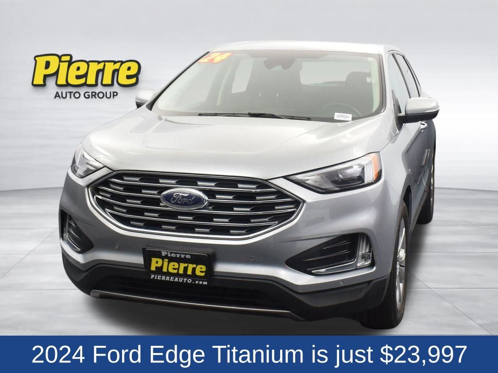Silver Metallic 2024 Ford Edge Titanium AWD SUV / Crossover All-Wheel Drive 8-Speed Automatic