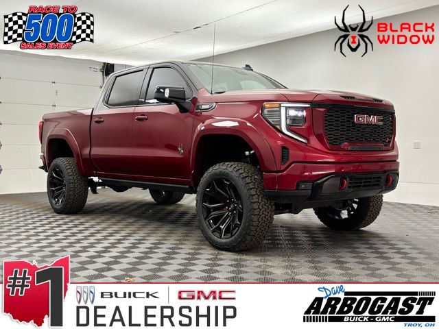 Volcanic Red Tintcoat 2025 GMC Sierra 1500 AT4 Crew Cab 4WD Pickup Truck Four-Wheel Drive Automatic