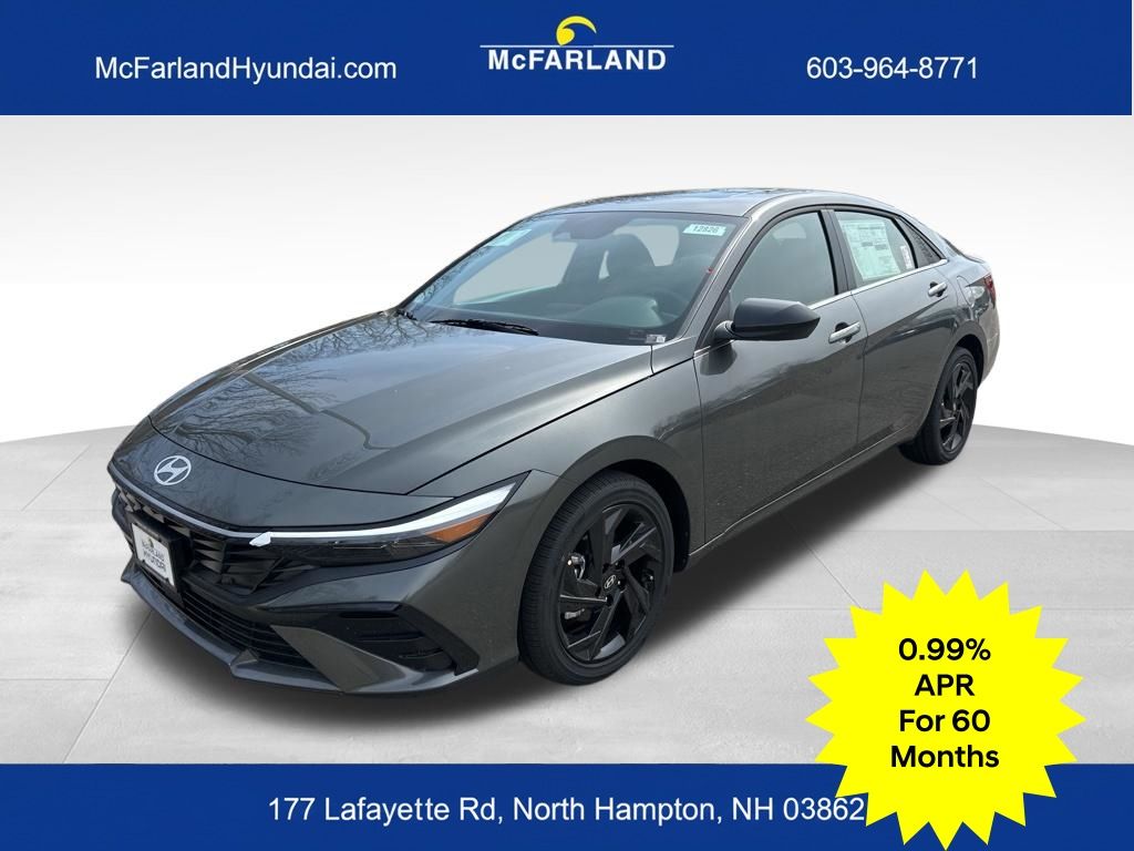 Amazon Gray 2026 Hyundai Elantra SEL Sport Premium FWD Sedan Front-Wheel Drive Continuously Variable Transmission