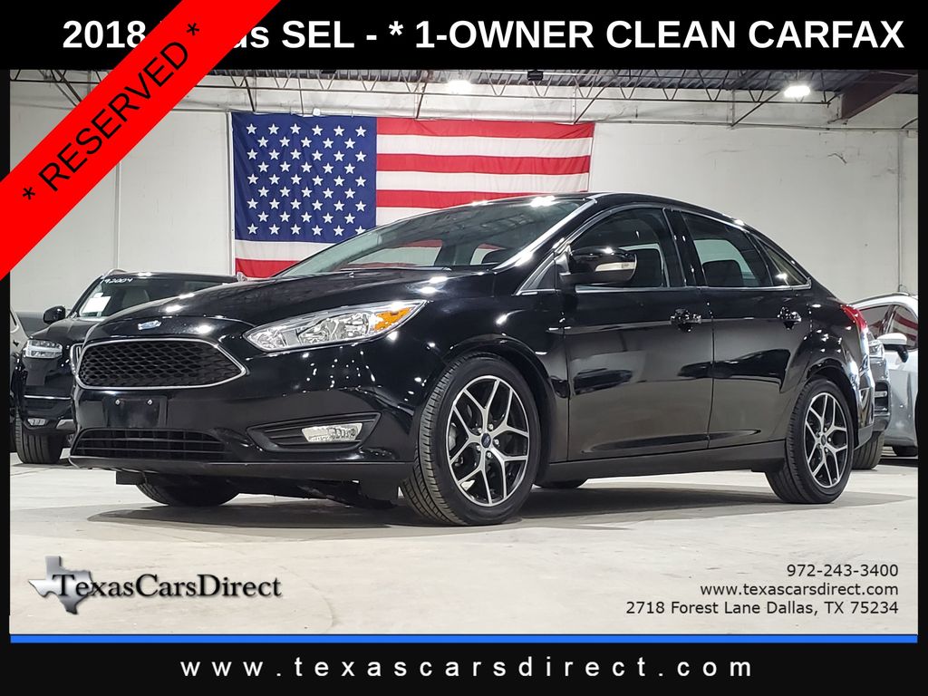 Shadow Black 2018 Ford Focus Sedan Front-Wheel Drive 6-Speed Automatic
