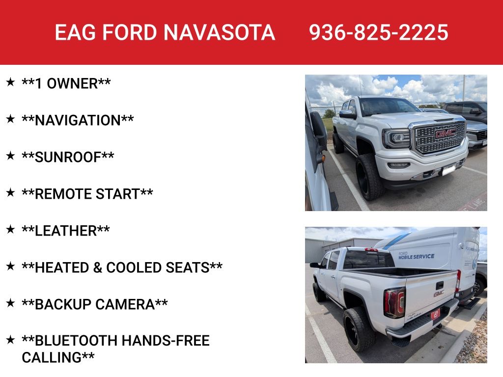 2018 GMC Sierra 1500 Denali White at Bayway Cadillac Southwest